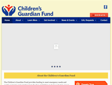 Tablet Screenshot of childrensguardianfund.org